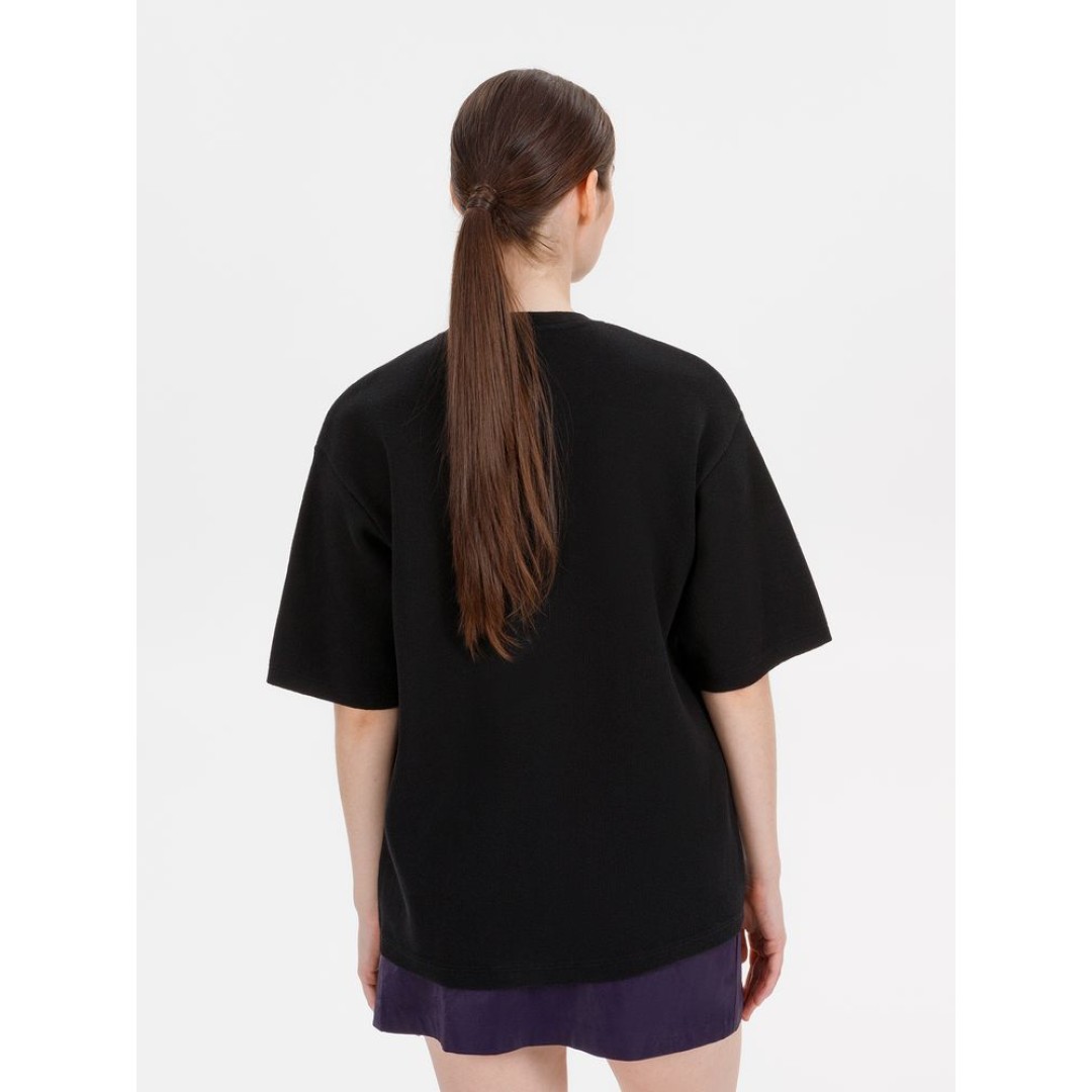 Джемпер с коротким рукавом Siluetti Volumica, черный, размер XS/S