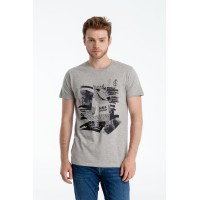 Футболка «Волка футболка», серый меланж, S