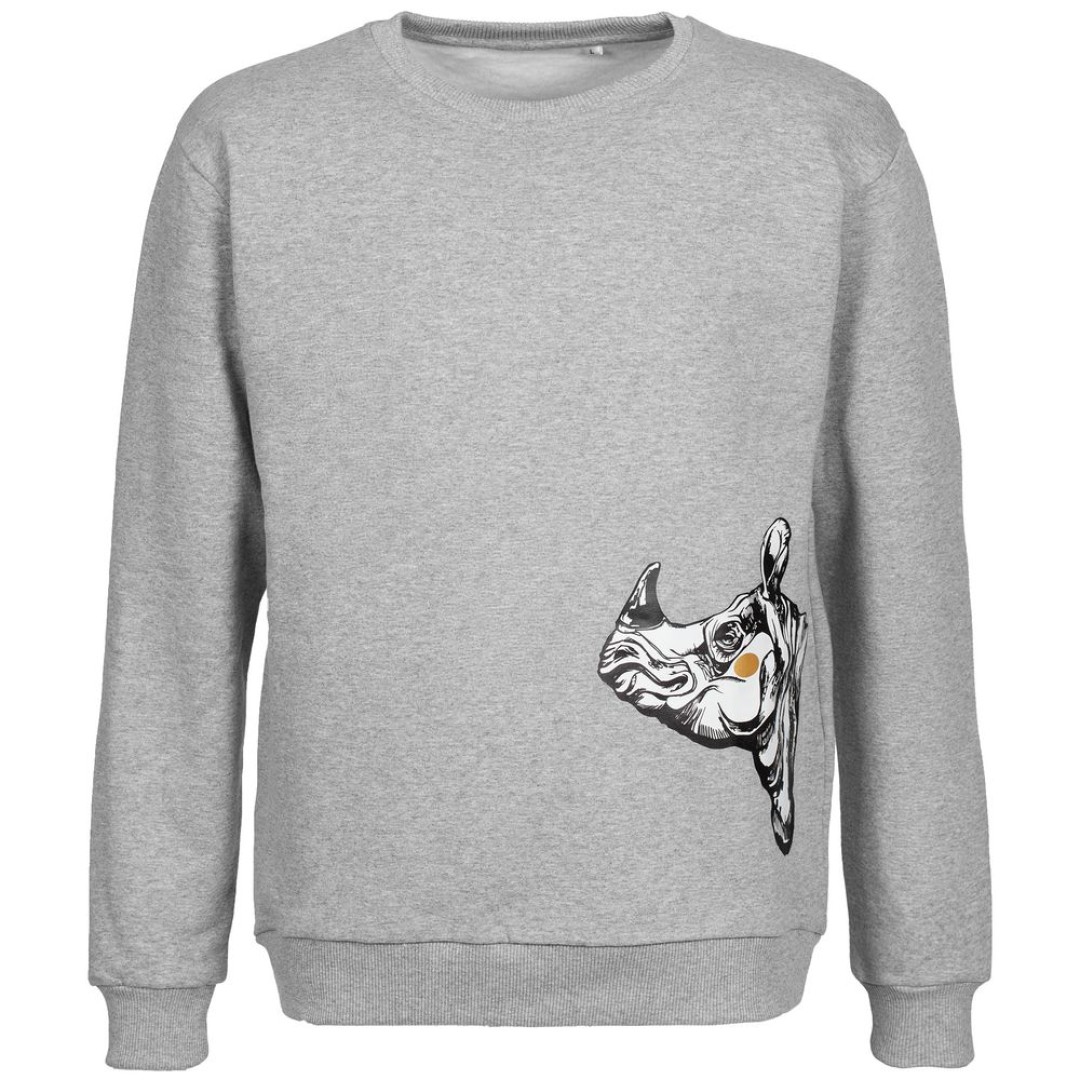 Толстовка NosoRock, серый меланж, S