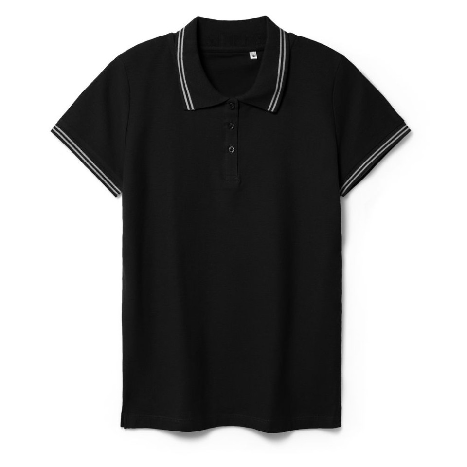 Рубашка поло женская Virma Stripes Lady, черная, L