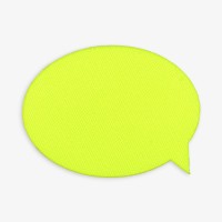Наклейка тканевая Lunga Bubble, M, желтый неон