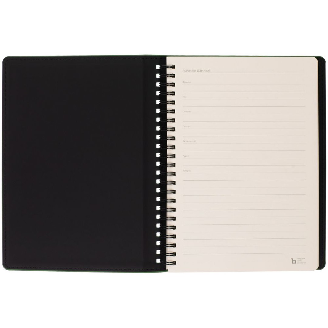 Ежедневник Spring Urban на заказ, недатированный, зеленый