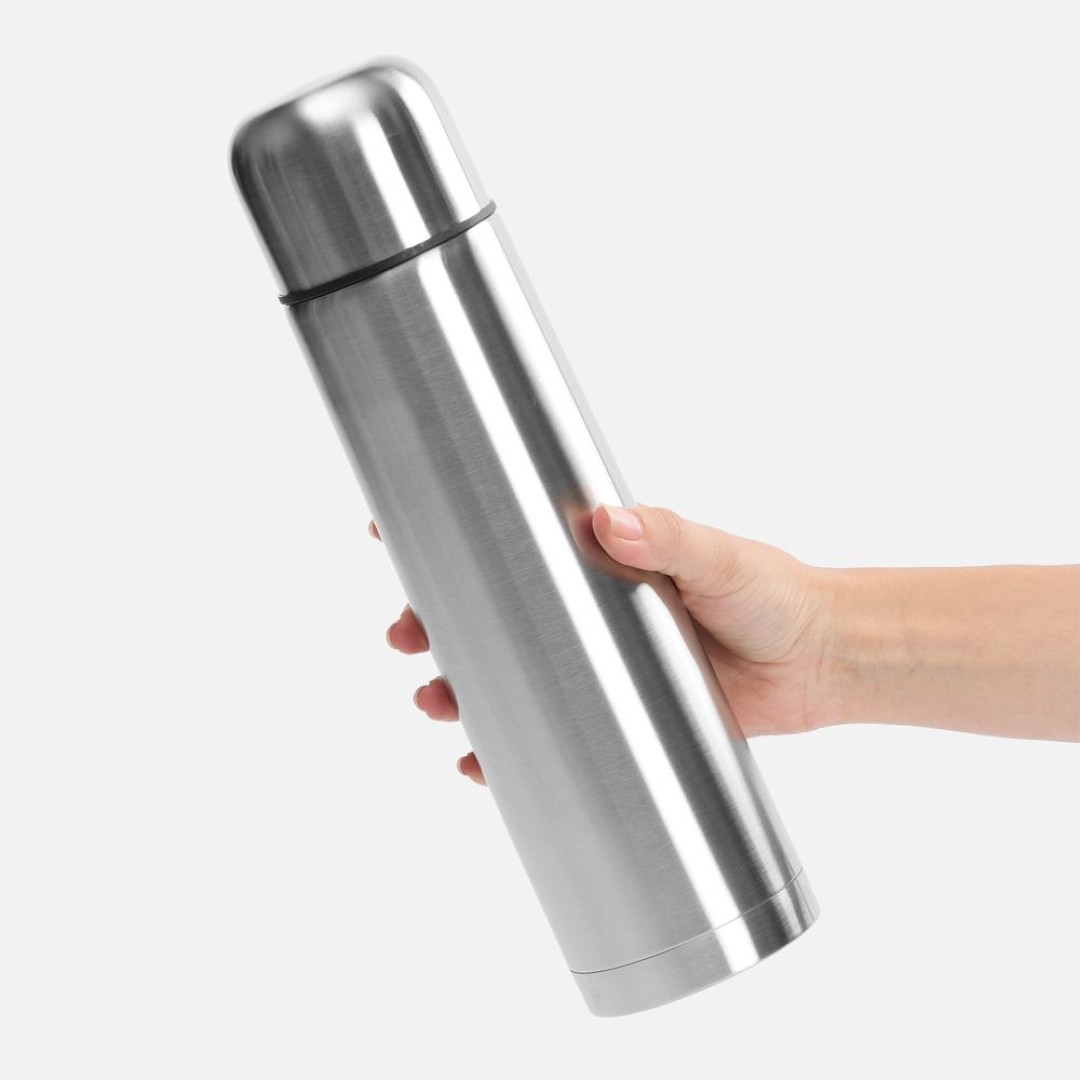 Термос Plain 1000, серебристый