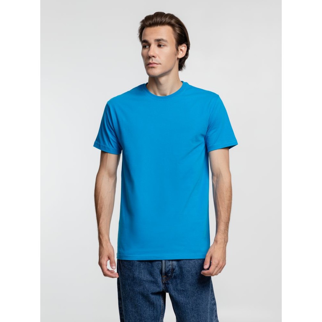 Футболка унисекс T-Bolka 160, бирюзовая, размер XS