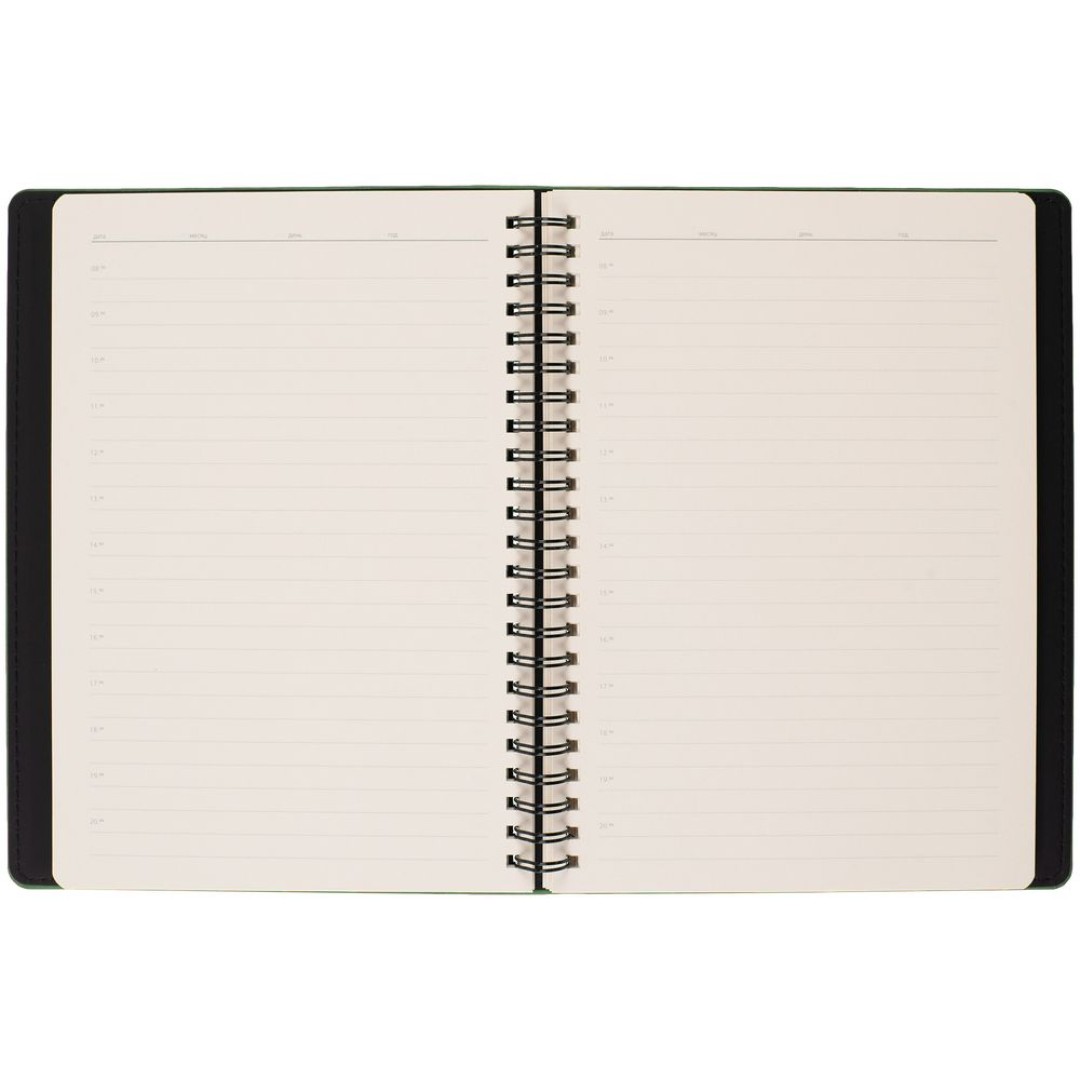 Ежедневник Spring Urban на заказ, недатированный, зеленый