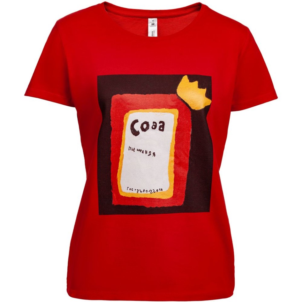 Футболка женская «Сода», красная, XL