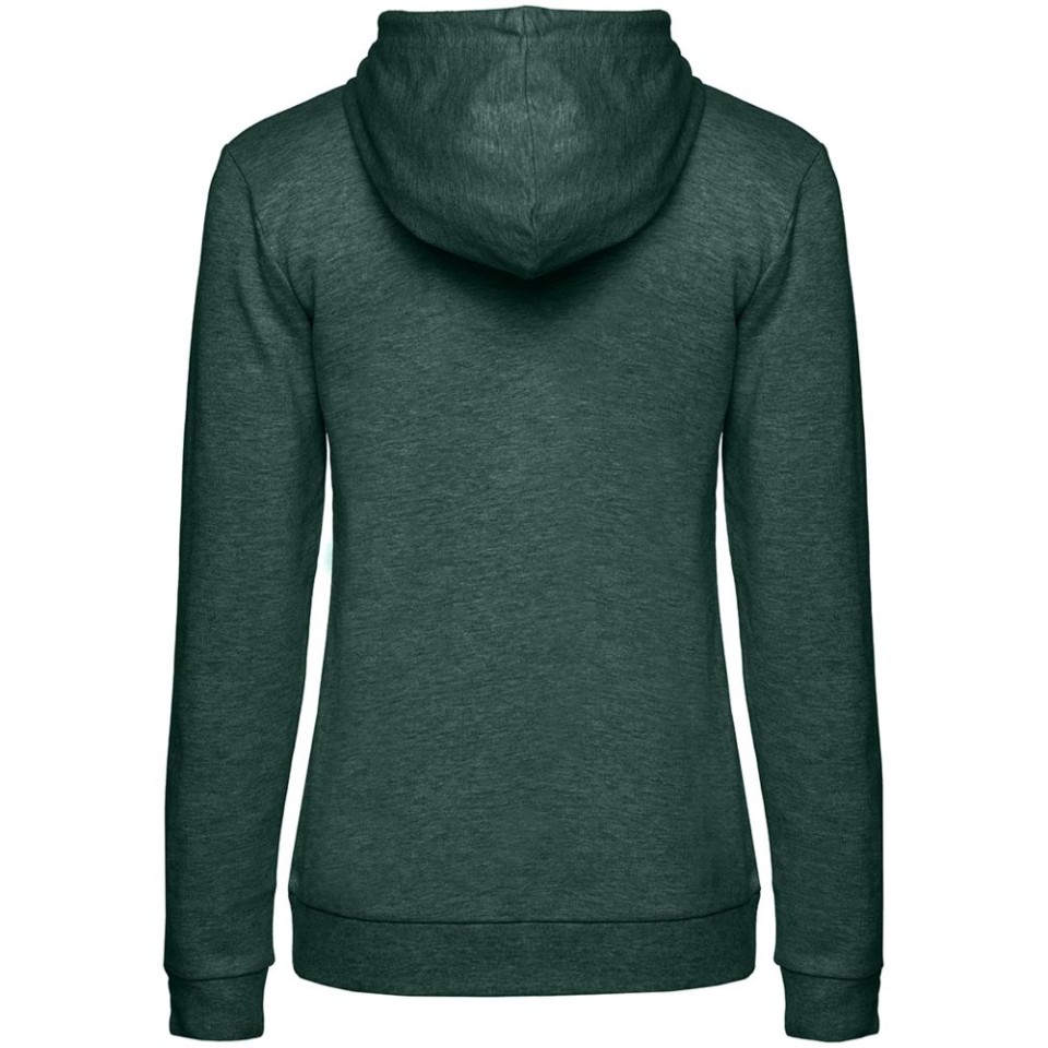 Толстовка с капюшоном женская Hoodie, темно-зеленый меланж, L