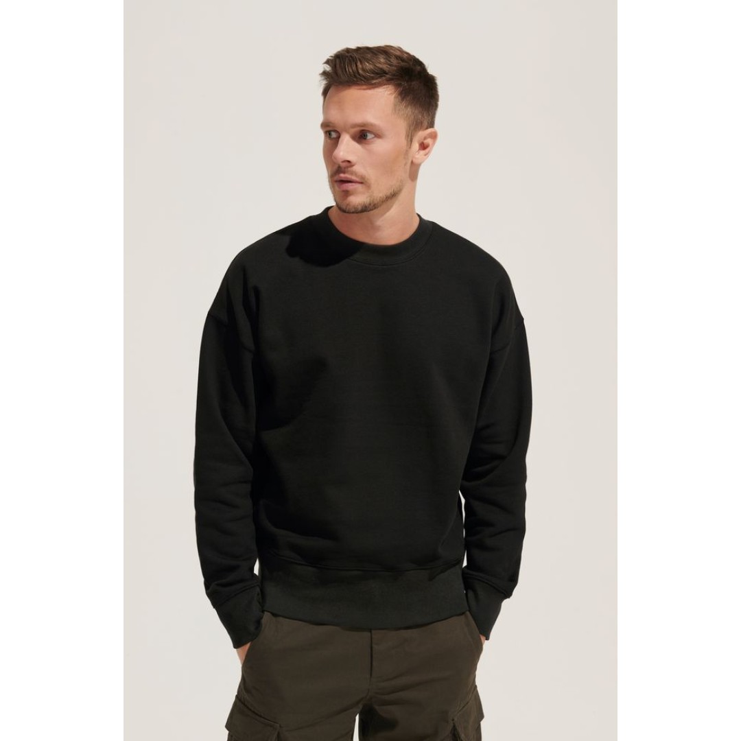 Свитшот унисекс Authentic, черный, размер S