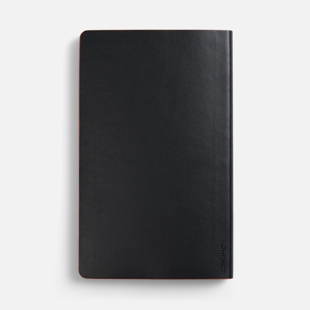 Ежедневник Trait, недатированный, черный с красным