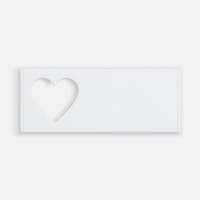 Лейбл из ПВХ с вырубкой «Сердце», белый