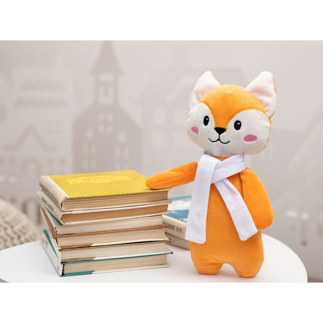 Мягкая игрушка Beastie Toys, лисенок с белым шарфом