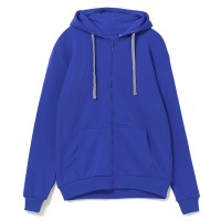 Толстовка на молнии с капюшоном Unit Siverga, ярко-синяя, 4XL