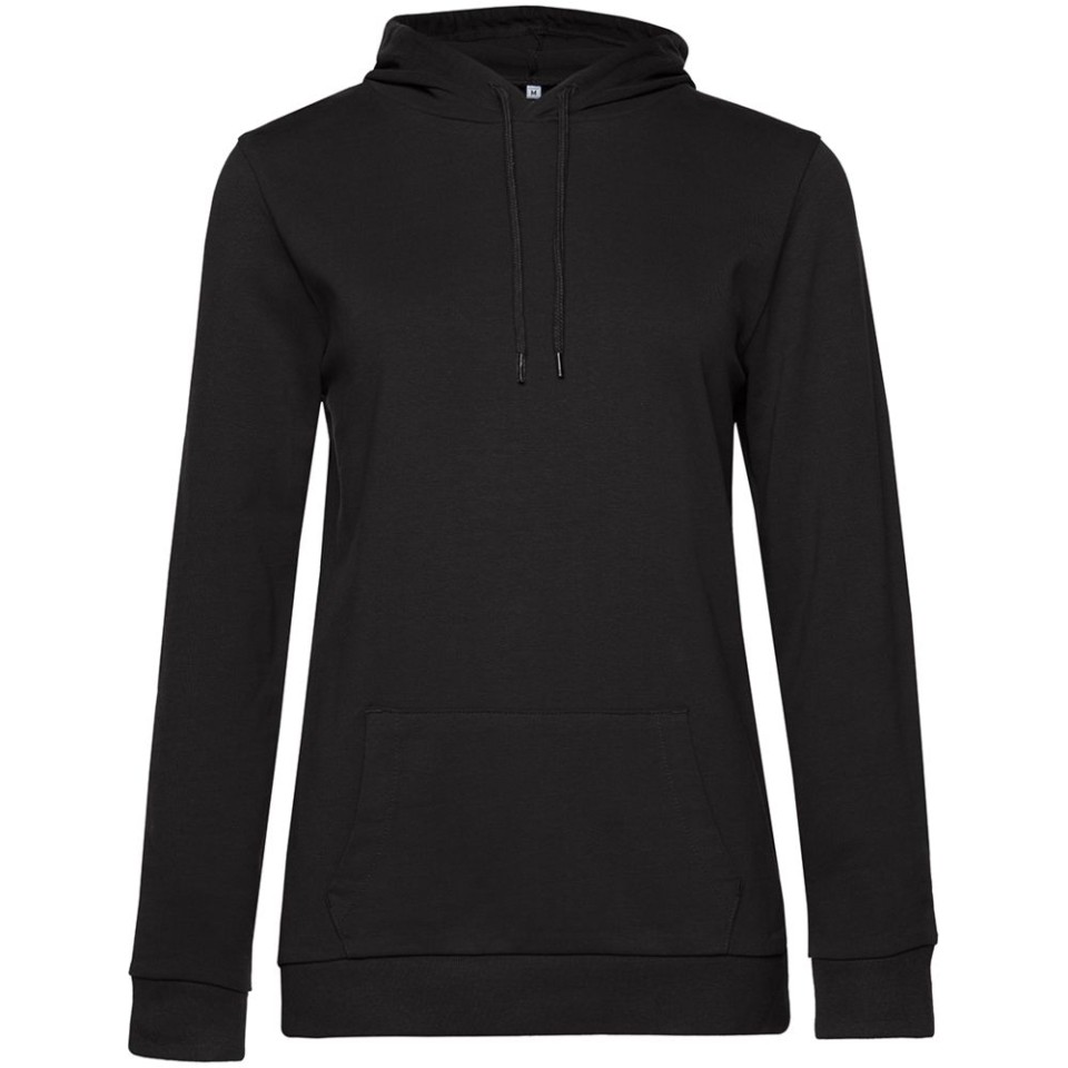 Толстовка с капюшоном женская Hoodie, черная, L