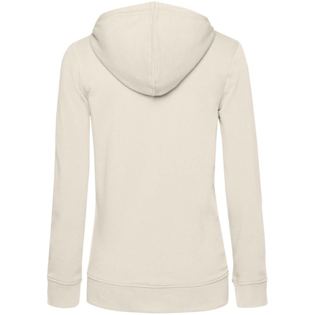 Толстовка на молнии с капюшоном женская BNC Inspire (Organic), молочно-белая, XS