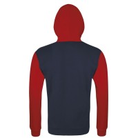 Толстовка на молнии Silver 280 темно-синяя с красным