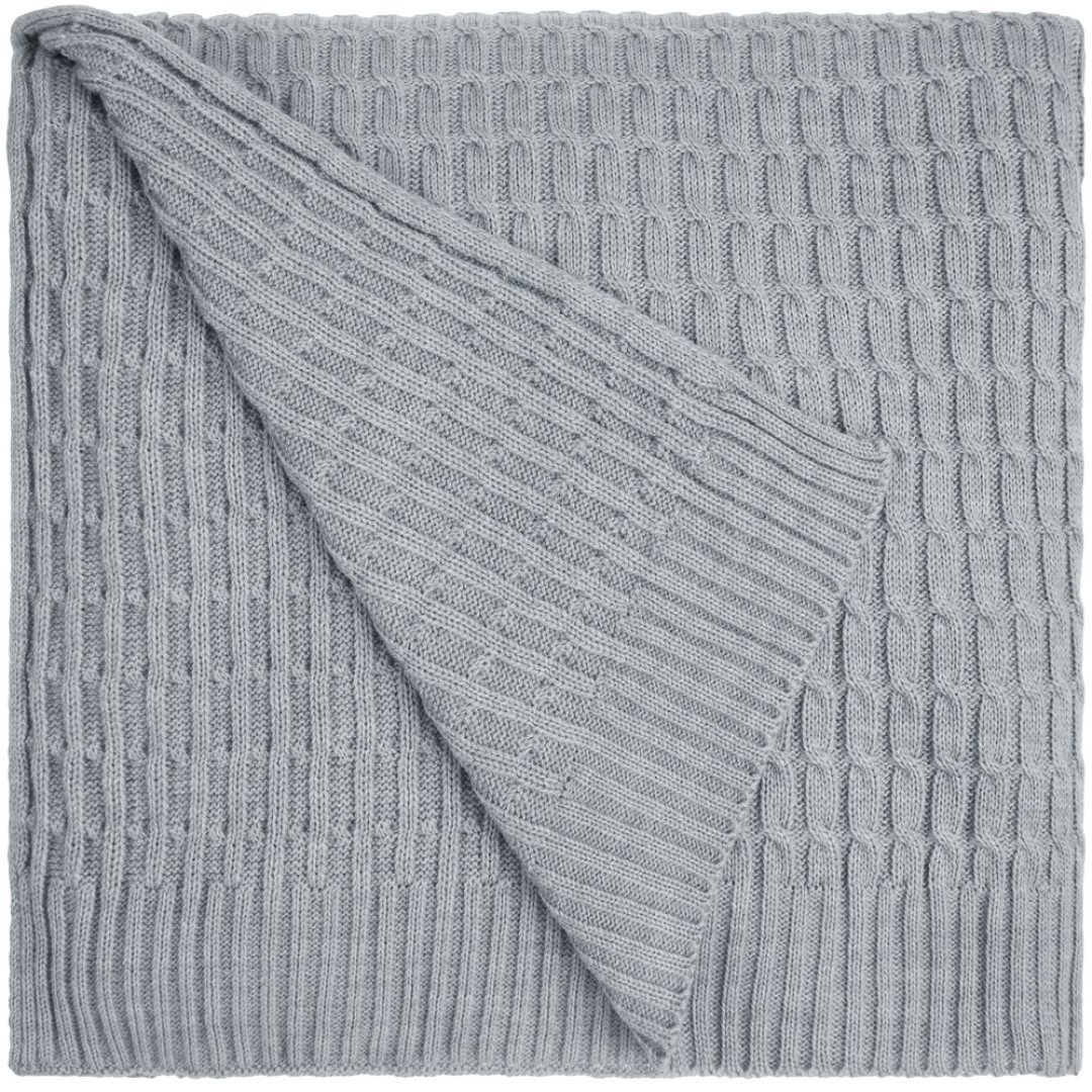 Плед Slumberland, серебристо-серый меланж