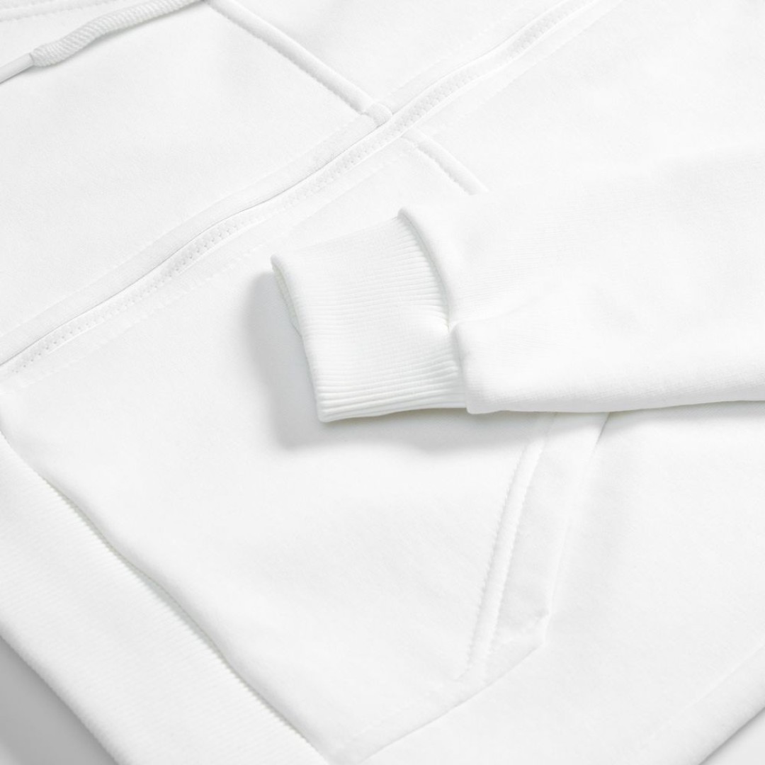 Толстовка унисекс оверсайз на молнии Zippy Terry, белая, размер M/L