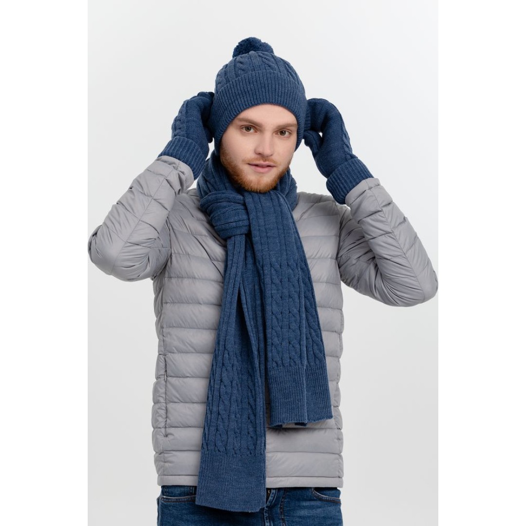 Варежки Heat Trick, синий меланж