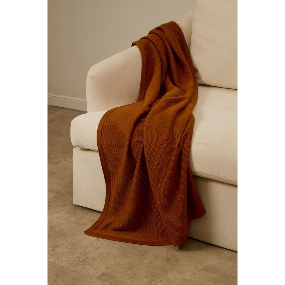 Плед Ornato, оранжевый (светлое золото)