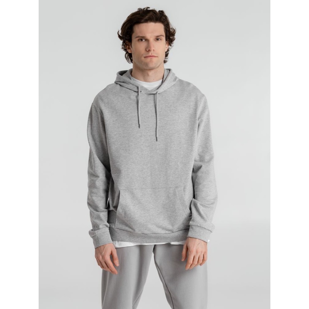 Толстовка с капюшоном унисекс Hoodie, серый меланж
