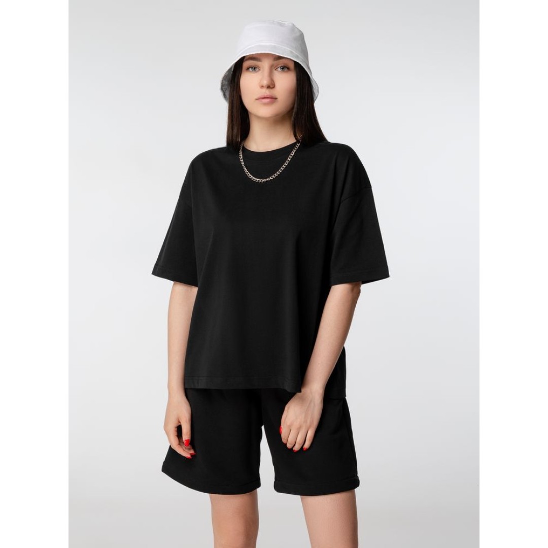 Футболка оверсайз женская Boxy Women, черная, размер S