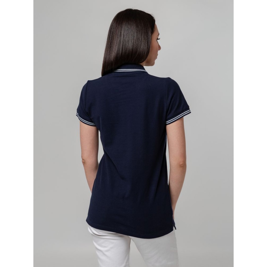 Рубашка поло женская Virma Stripes Lady, темно-синяя, M