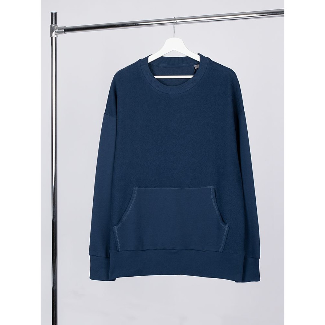 Свитшот оверсайз унисекс Vozduh, темно-синий, размер XS/S