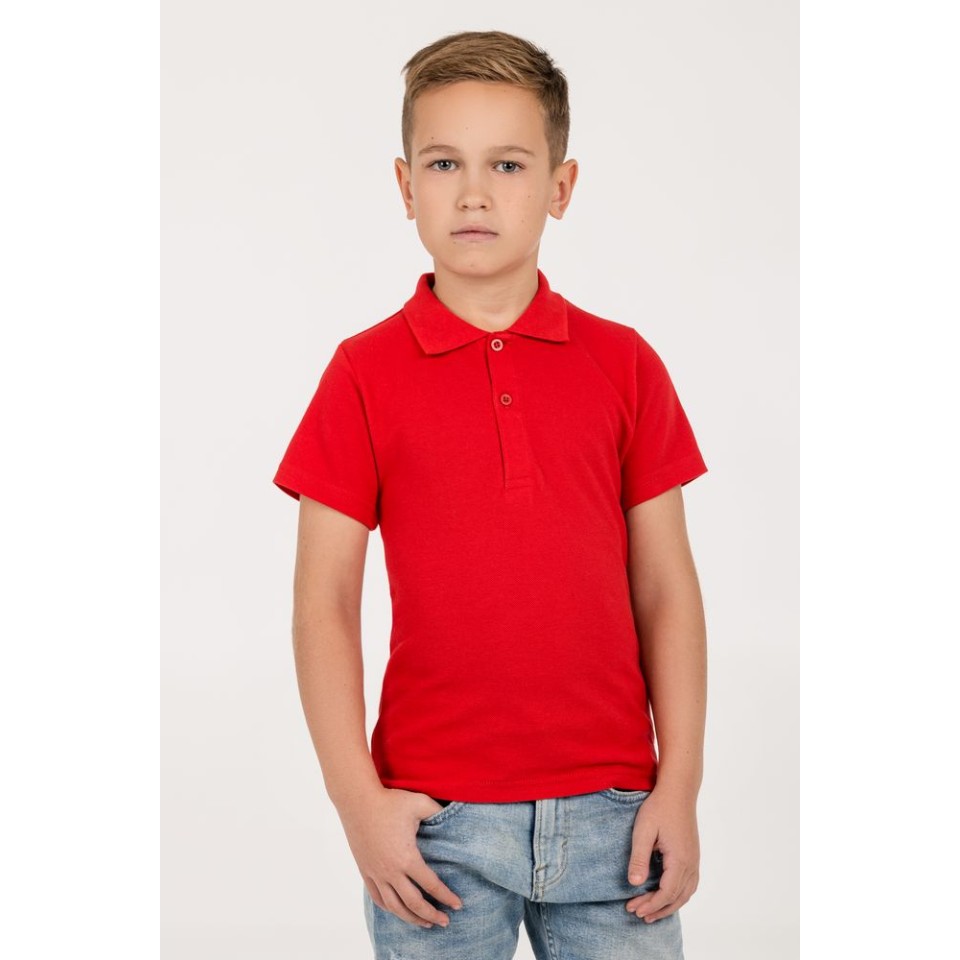 Рубашка поло детская Virma Kids, красная, 6 лет