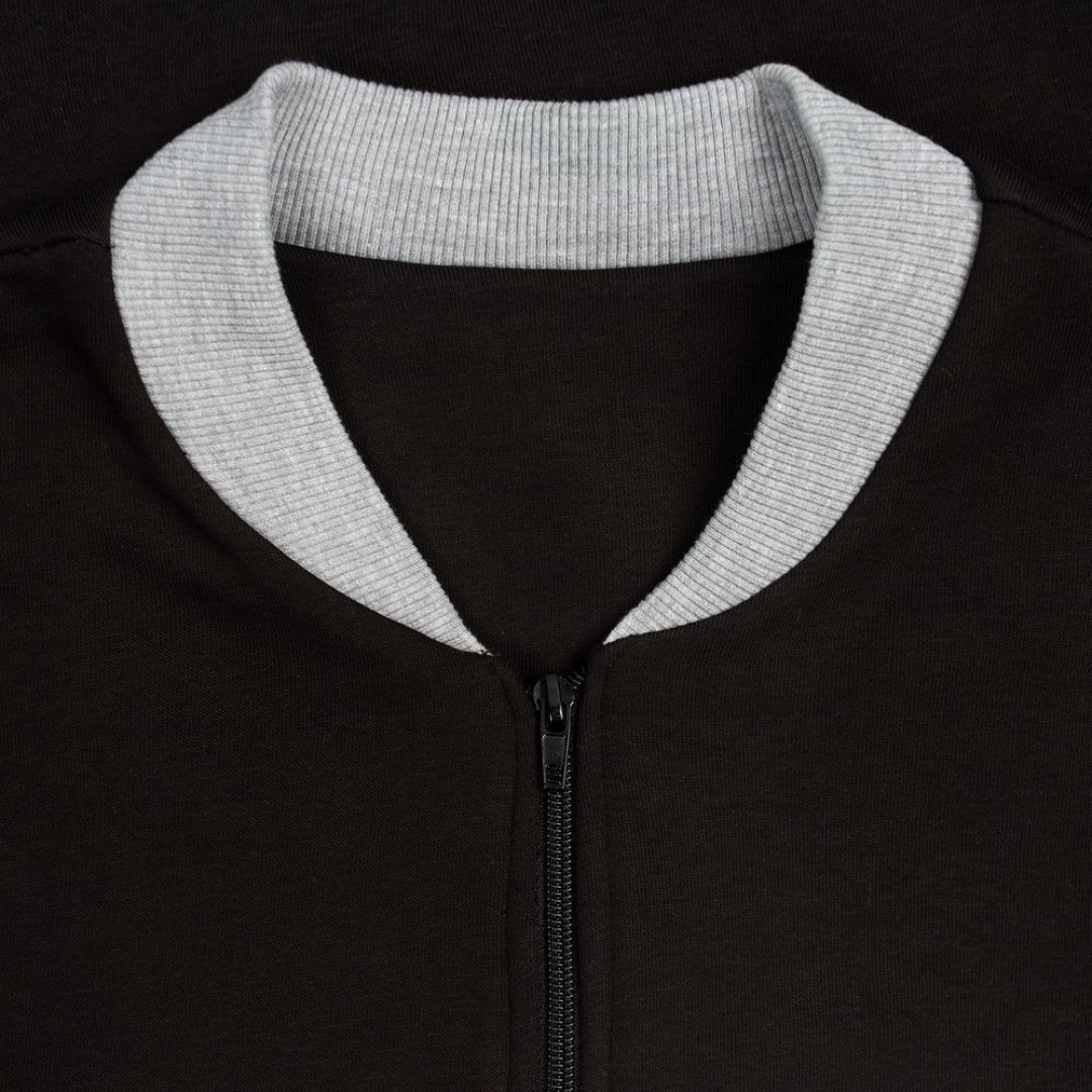 Бомбер College черный, XL