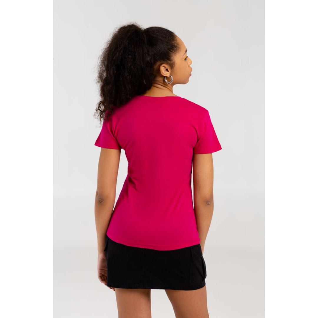 Футболка женская «Меламед. The Beatles», ярко-розовая (фуксия), S