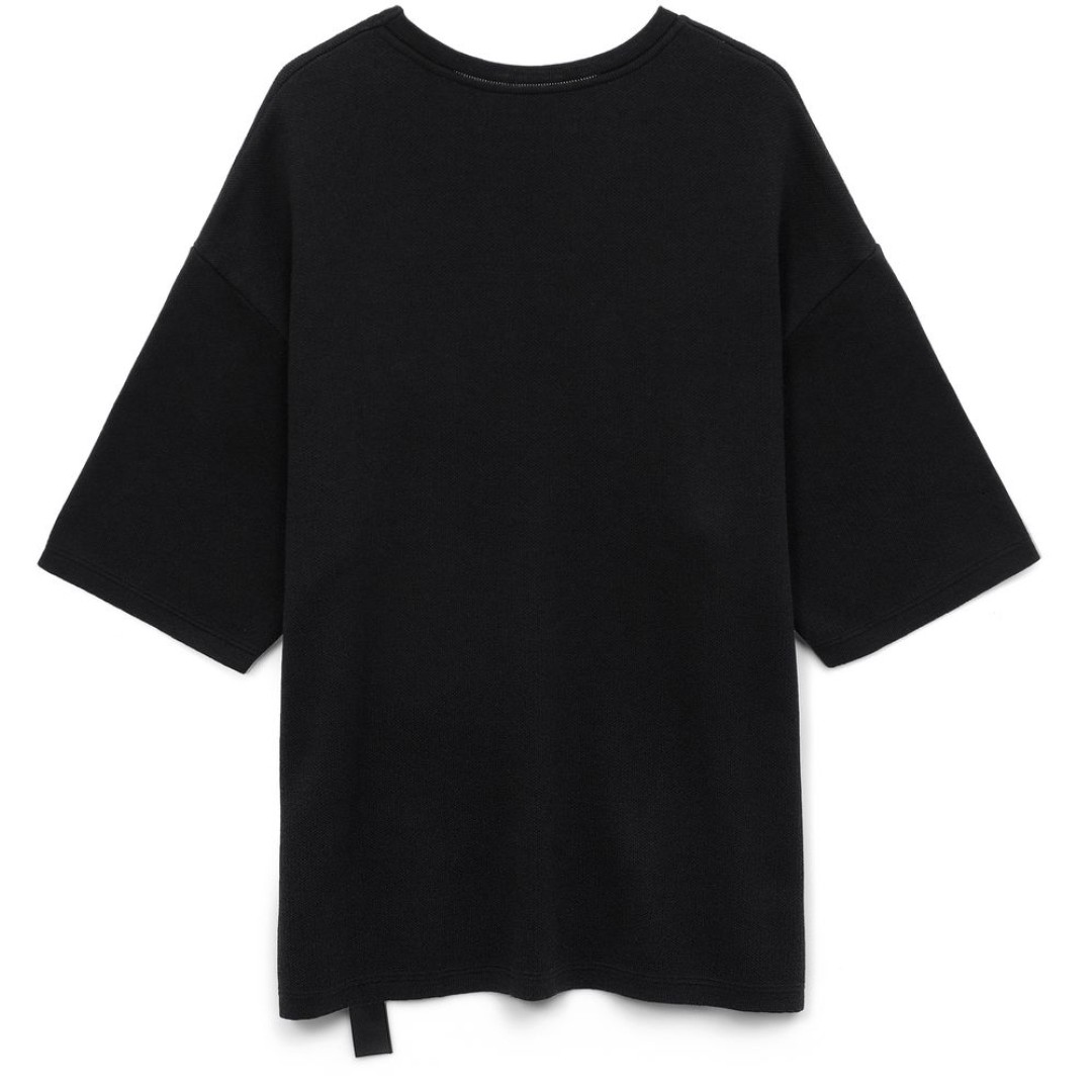 Джемпер с коротким рукавом Siluetti Volumica, черный, размер XS/S