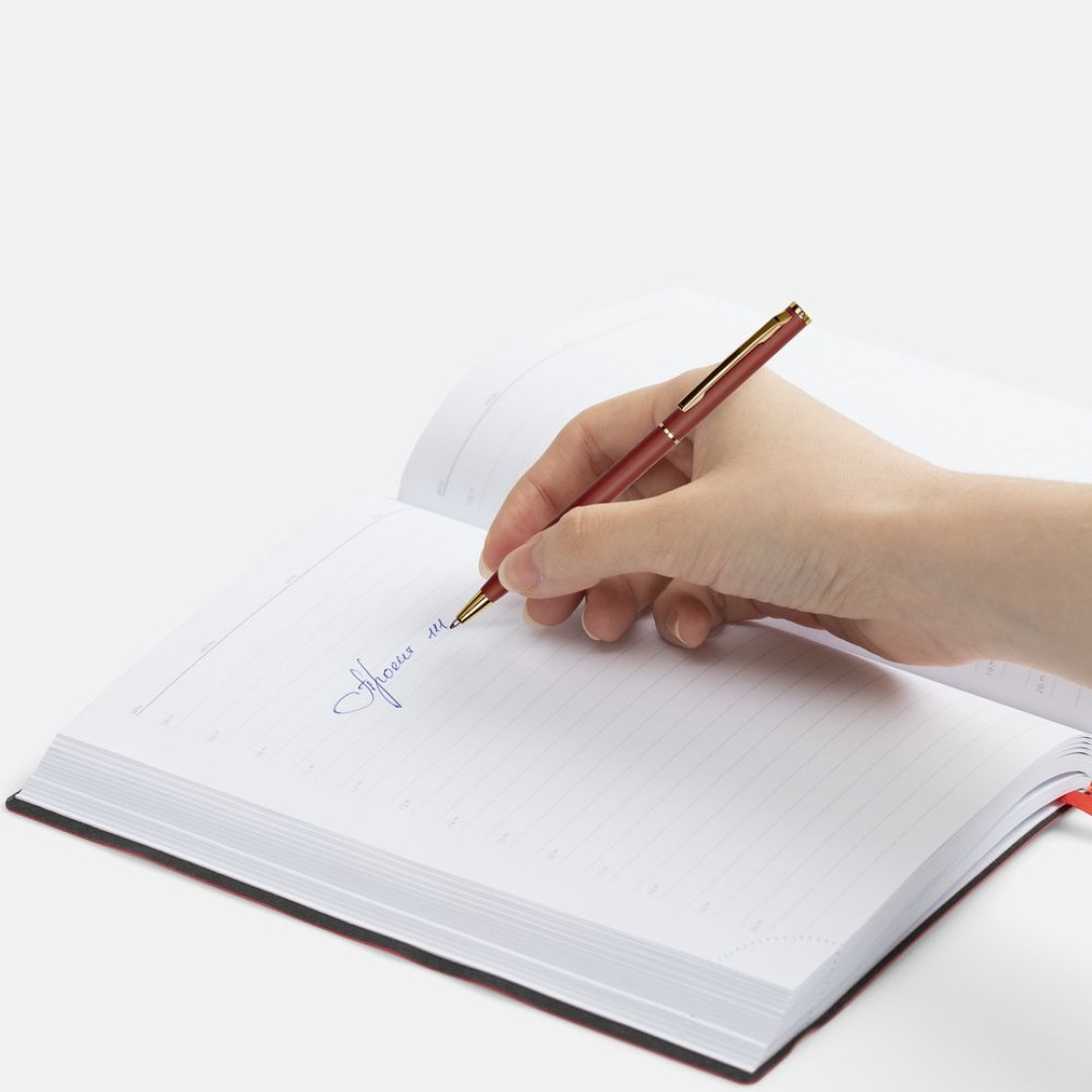 Ручка шариковая Hotel Gold, ver.2, матовая бордовая