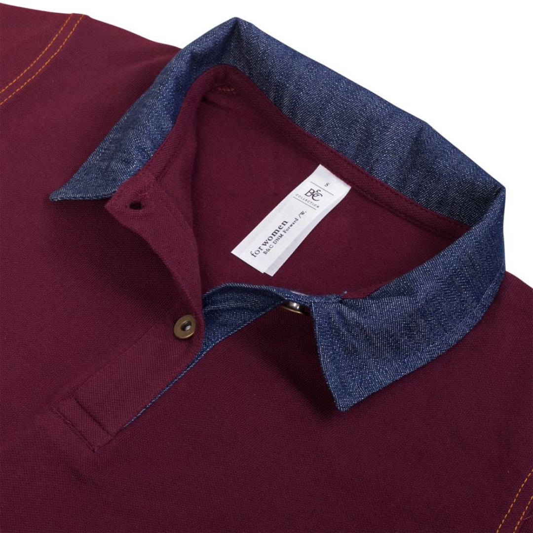 Рубашка поло женская DNM Forward бордовая, XL