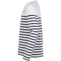 Футболка детская с длинным рукавом Matelot LSL Kids, белая с темно-синим, на рост 96-104 см (4 года)