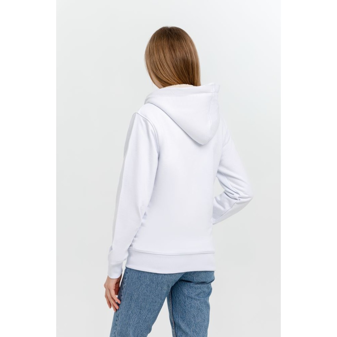 Толстовка на молнии Kulonga Sherpa, белая, L