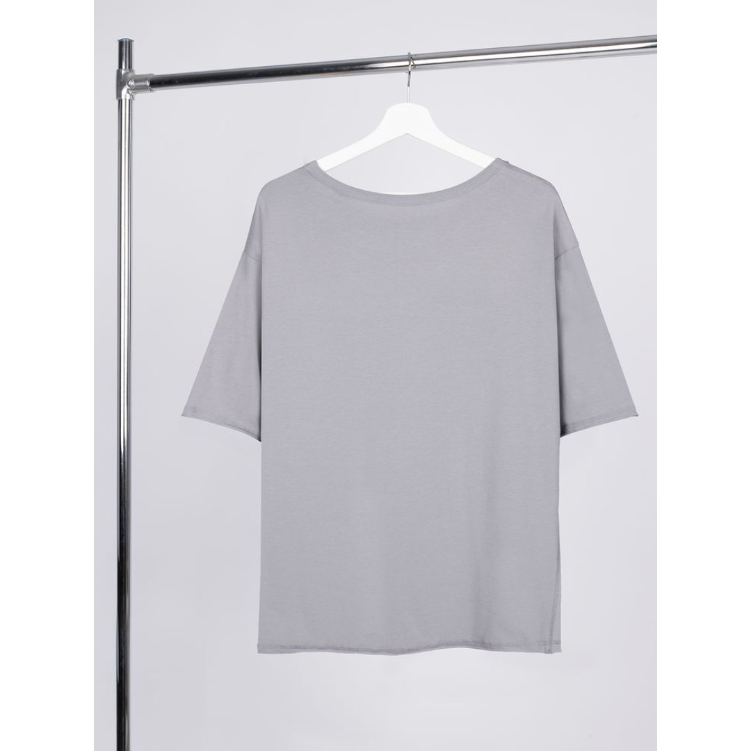 Футболка оверсайз унисекс Vozduh, светло-серая, размер XS/S