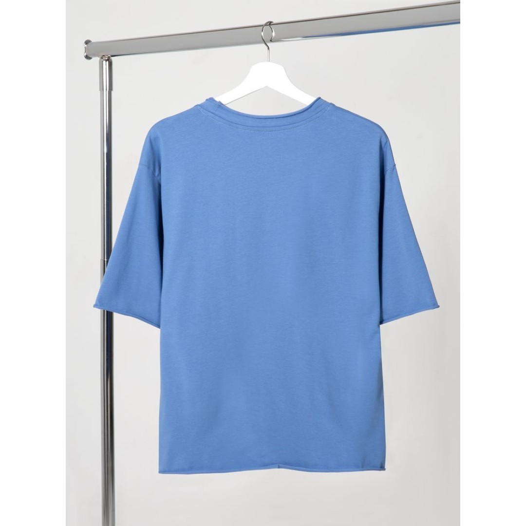 Футболка оверсайз Vozduh 2.0, синяя, размер M/L