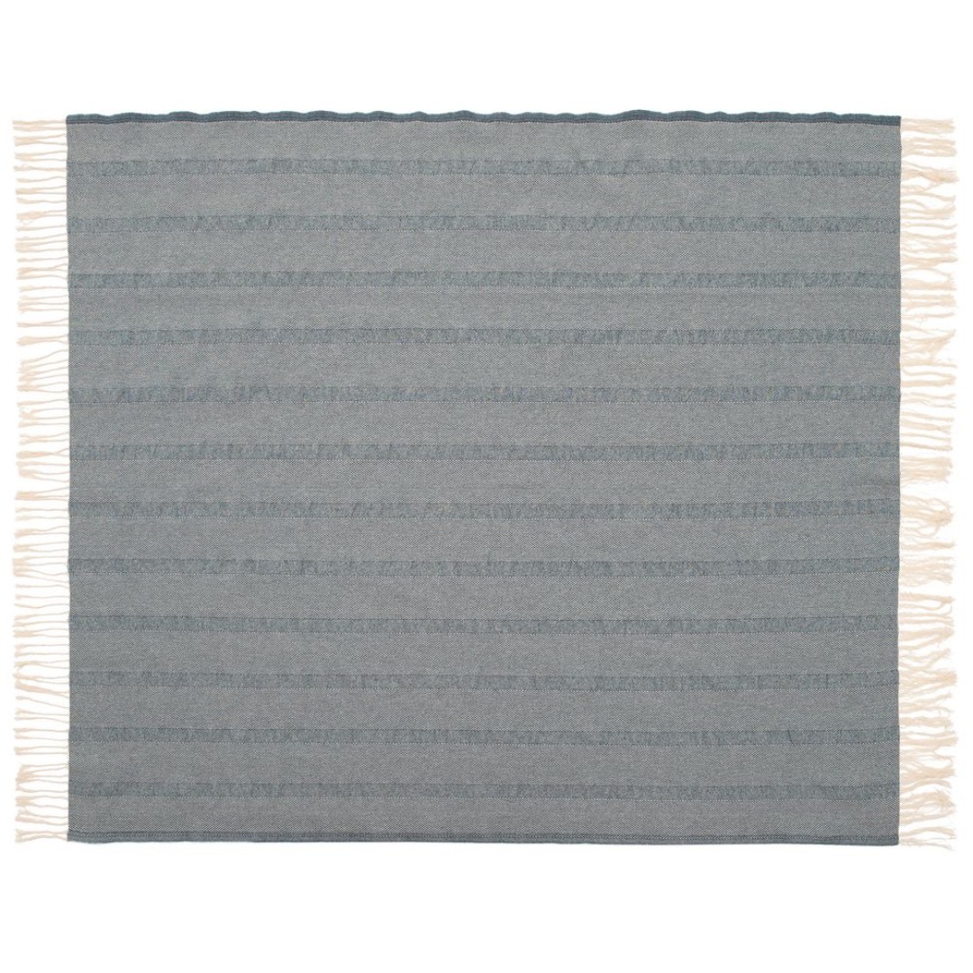 Плед «Сенеж», серо-синий