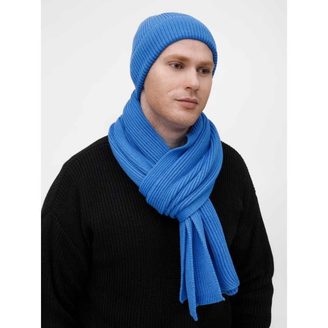 Шарф Nobilis Mono, синий (аква)