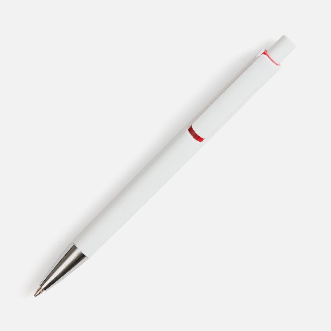 Ручка шариковая Dominanta, белая с красным