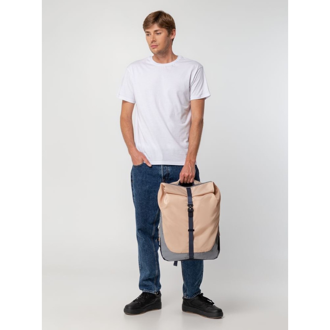 Рюкзак coolStuff Plus, бежевый с темно-синим