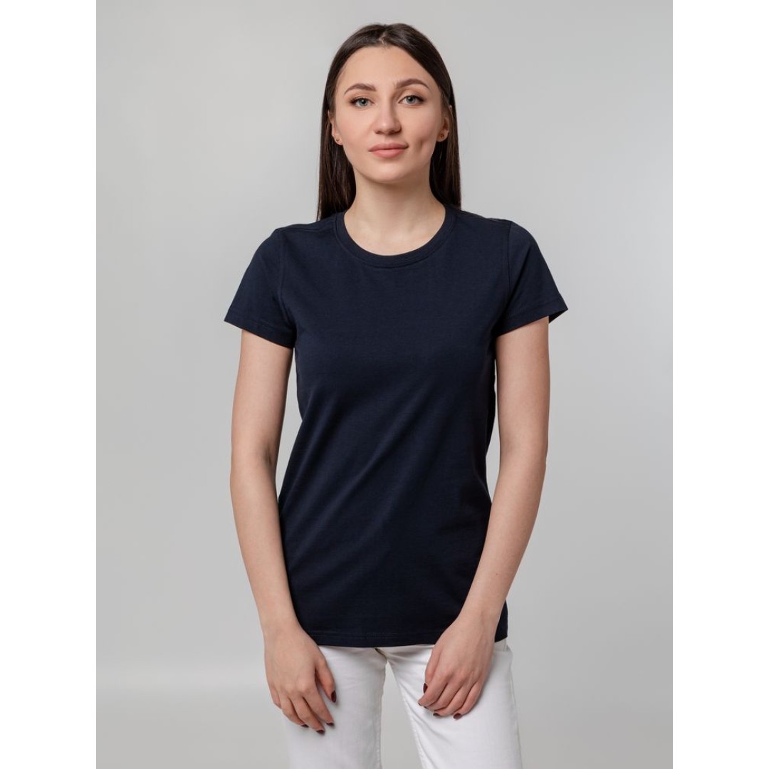 Футболка женская T-bolka Stretch Lady, темно-синяя (navy)