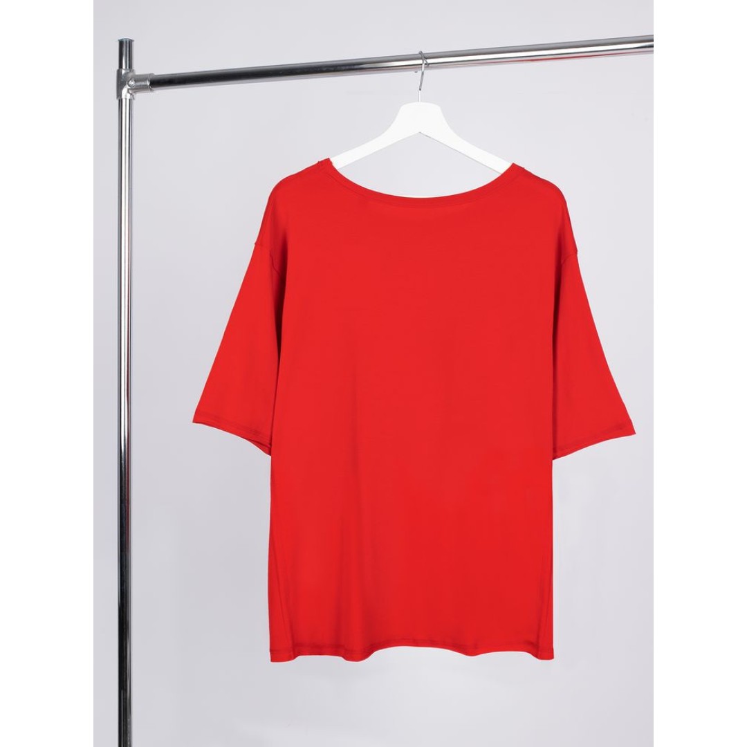 Футболка оверсайз унисекс Vozduh, красная, размер XL/XXL