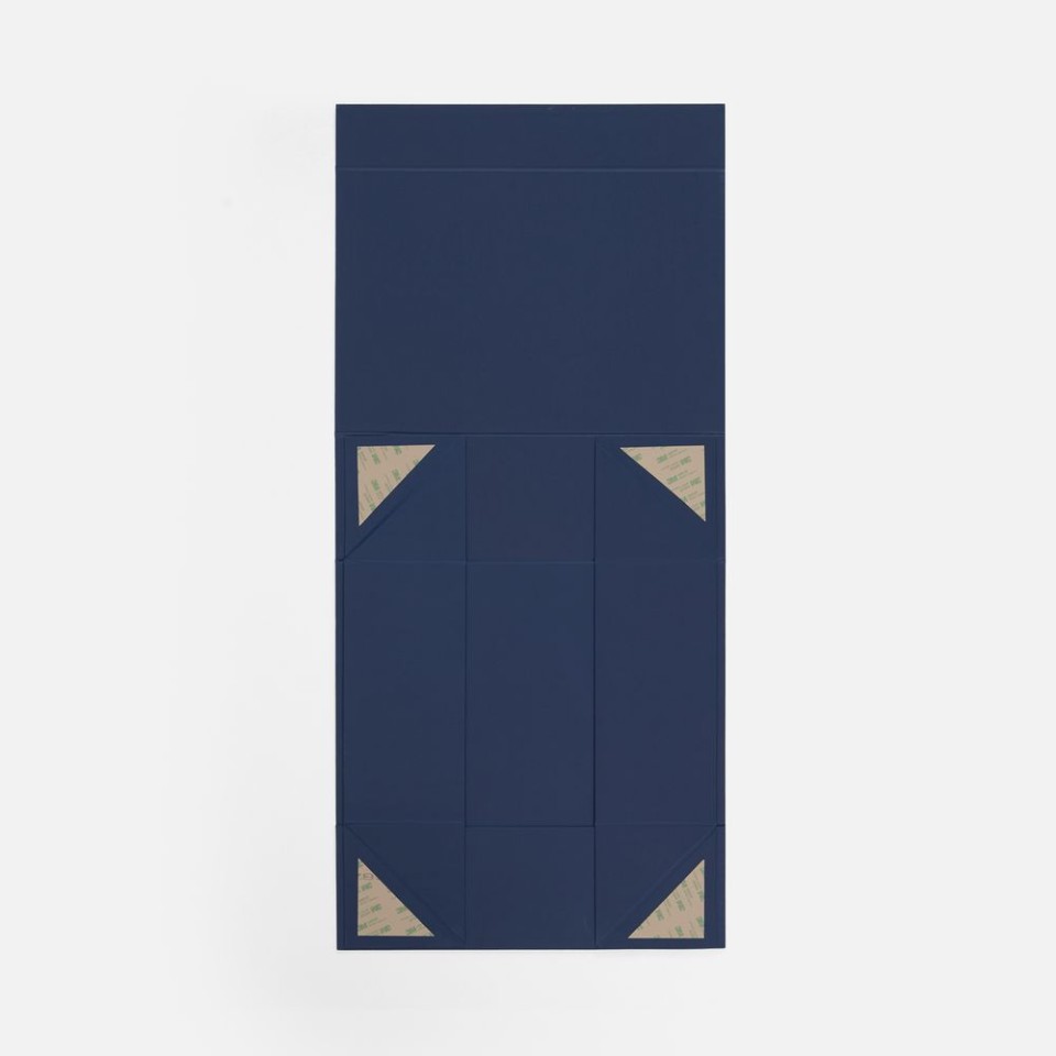 Коробка складная Quadra Fold, темно-синяя