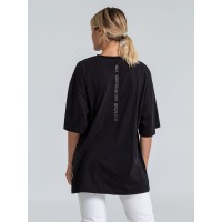 Футболка оверсайз «Внутренний Рим», черная, размер XS/S