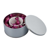 Коробка Pragmax M, круглая, серебристая