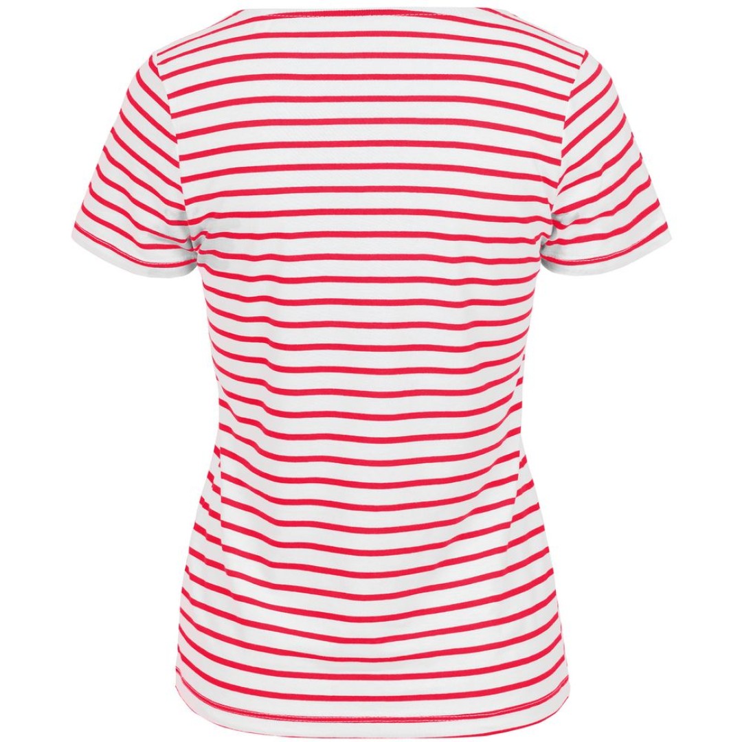 Футболка женская Grand Granat New, белая с красным, XS