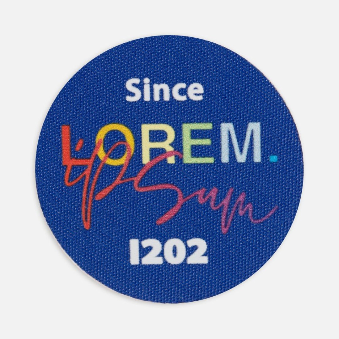 Наклейка тканевая Lunga Round, M, синяя