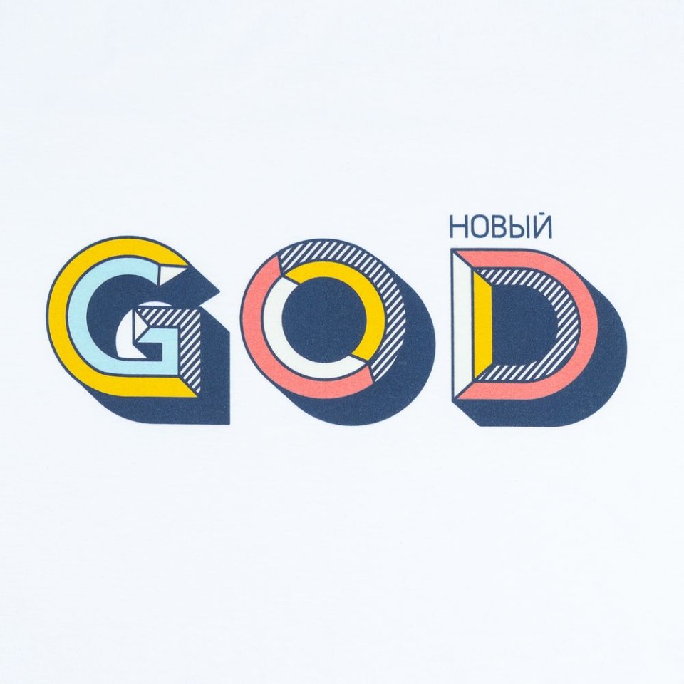 Футболка женская «Новый GOD», белая, S