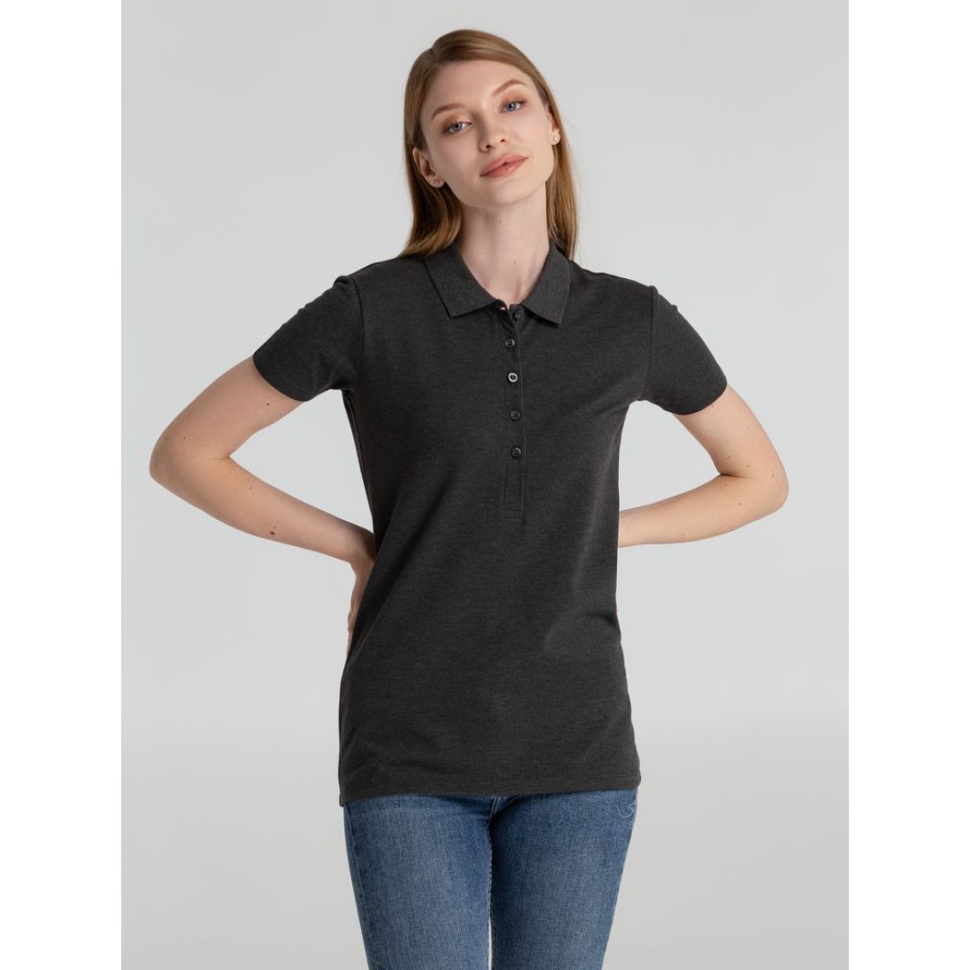 Рубашка поло женская Phoenix Women темно-серый меланж, L